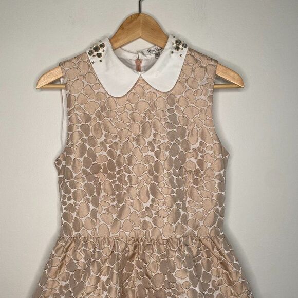 MAX MARA Women's A-Line Collared Pink Mini Dress | Size: M - Picture 4 of 9